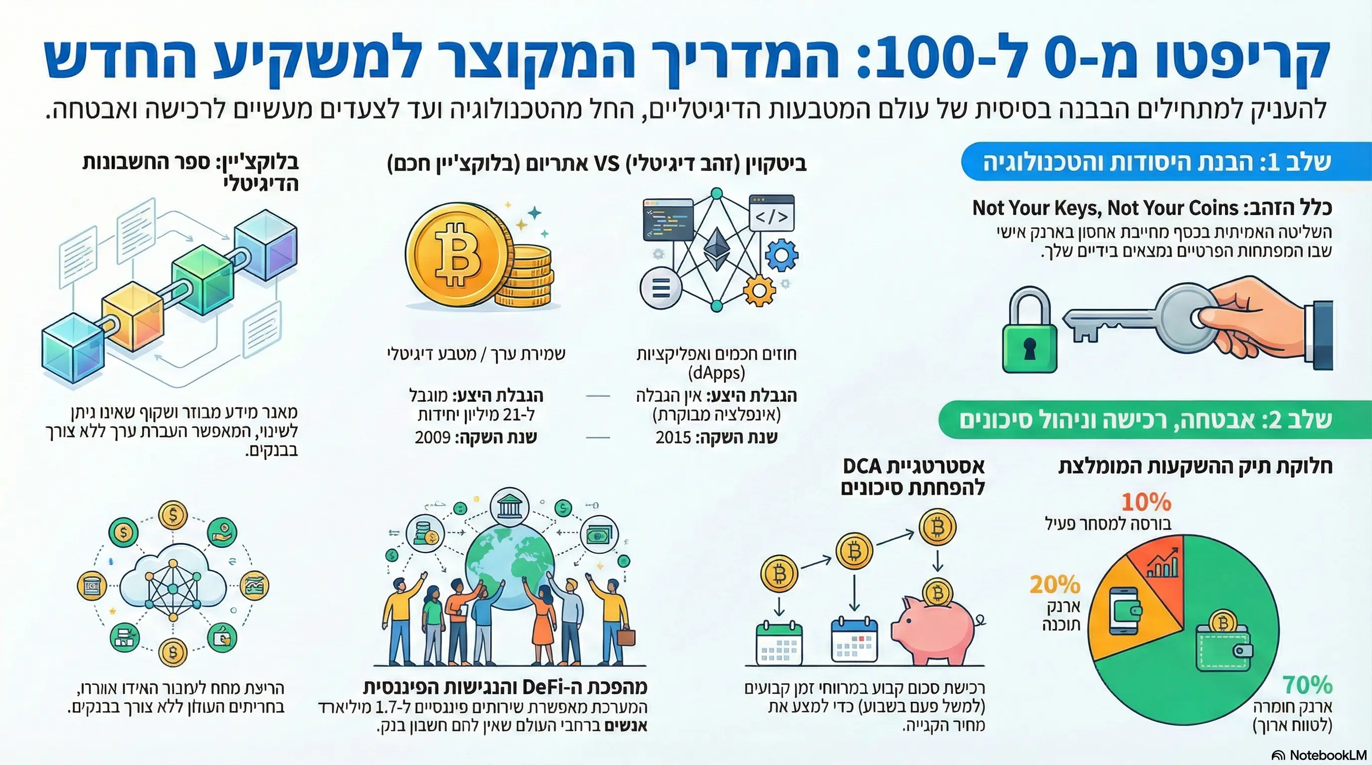 אינפוגרפיקה - אחסון קר של ביטקוין ואתריום